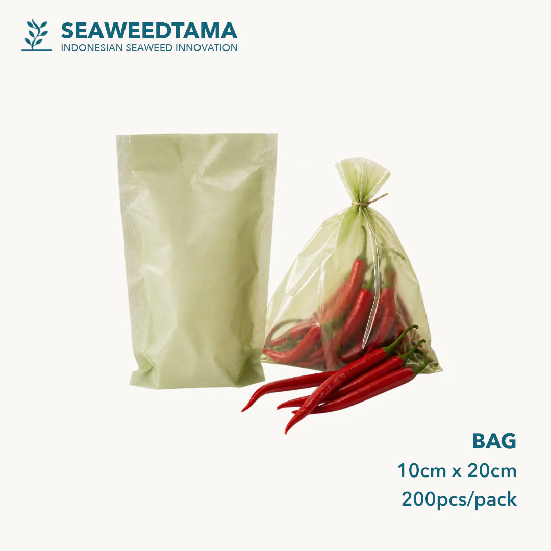 Seaweedtama Disposable Eco-Friendly Grocery Bag 10X20cm2, 200 pcs