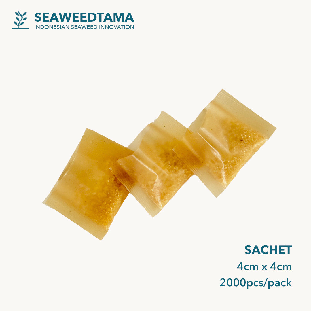 Seaweedtama Edible Compostable Sachet 4x4cm2, 2000 pcs