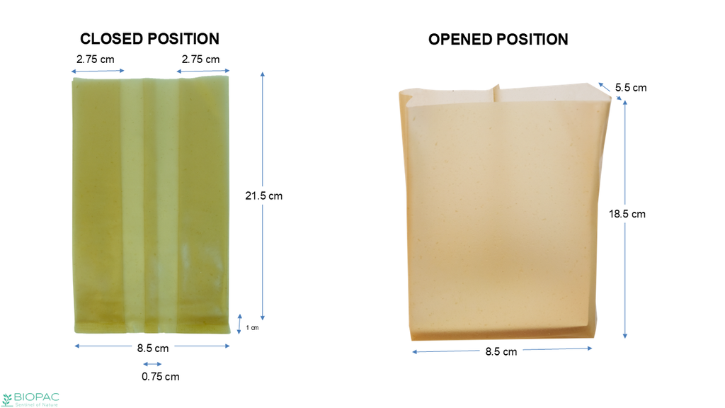 Seaweedtama Disposable Compostable Gusset Bag 8,5x21.5x5,5cm, 100 pcs/pack